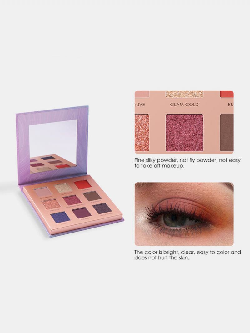 9 Χρώματα Sunflower Matte Eyeshadow Palette Waterproof Nude Pigmented Shining Eye Makeup