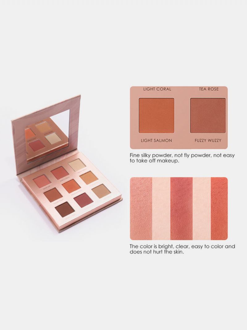 9 Χρώματα Sunflower Matte Eyeshadow Palette Waterproof Nude Pigmented Shining Eye Makeup