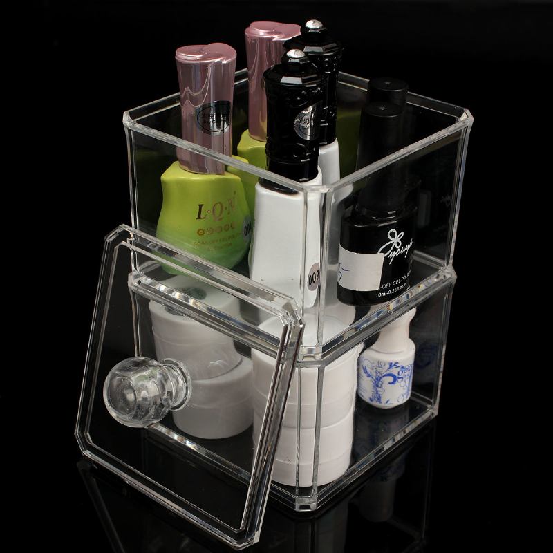 Βιτρίνα Για Βερνίκι Νυχιών 2 Επιπέδων Acrylic Clear Storage Organizer