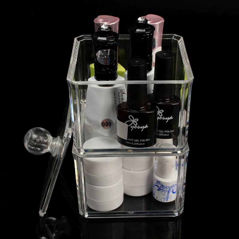 Βιτρίνα Για Βερνίκι Νυχιών 2 Επιπέδων Acrylic Clear Storage Organizer