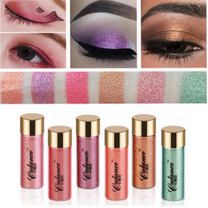 Calance Diamond Mermaid Glitter Eyeshadow Flash Powder Pigment Αδιάβροχο Μεγάλης Διάρκειας 6 Χρώμα