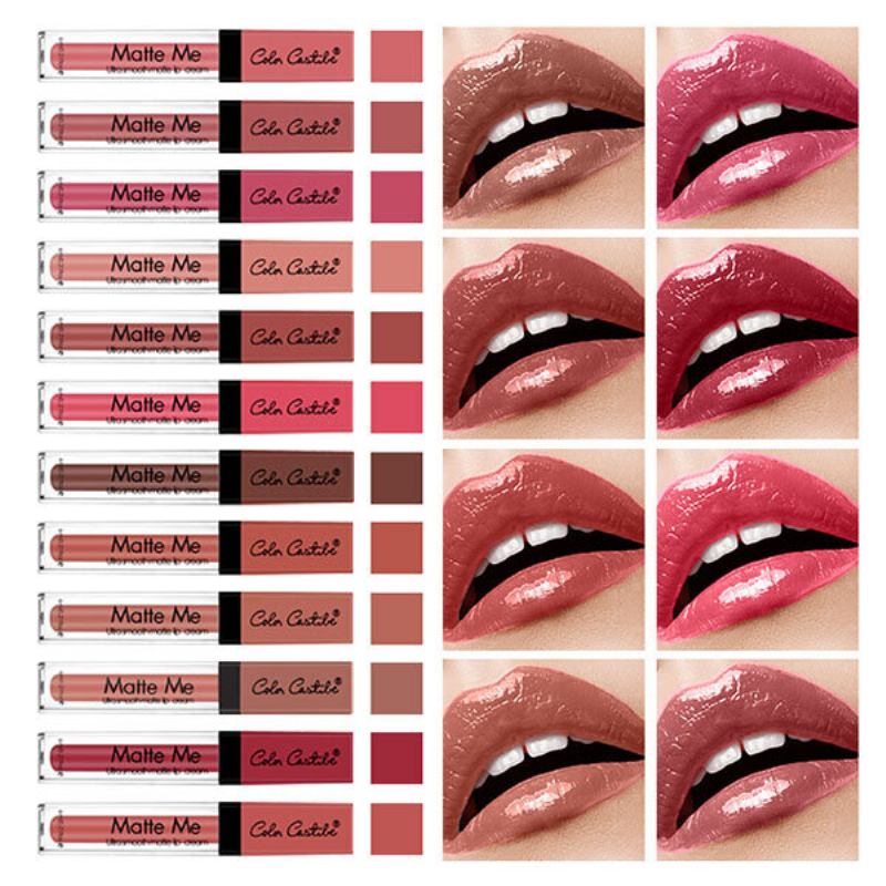 Color Castle Αδιάβροχο Velvet Matte Me Liquid Lipstick Lip Gloss Pigment Μεγάλης Διάρκειας