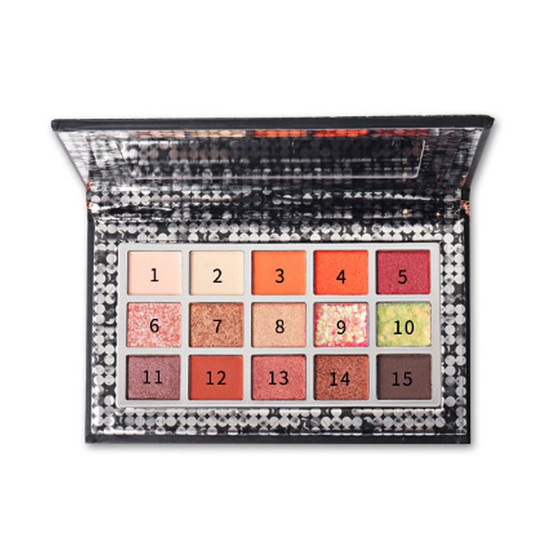 Cosmetics Makeup 15 Color Glitter Eyeshadow Waterproof Easy Clean Palette Παλέτες Μακιγιάζ Σκιών Ματιών