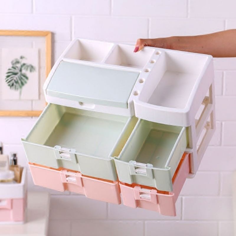 Desktop Dresser Jewelry Lipstick Makeup Organizer Θήκη Συρτάρι Τύπος Κουτί Αποθήκευσης Για Καλλυντικά Προϊόντα Περιποίησης Δέρματος