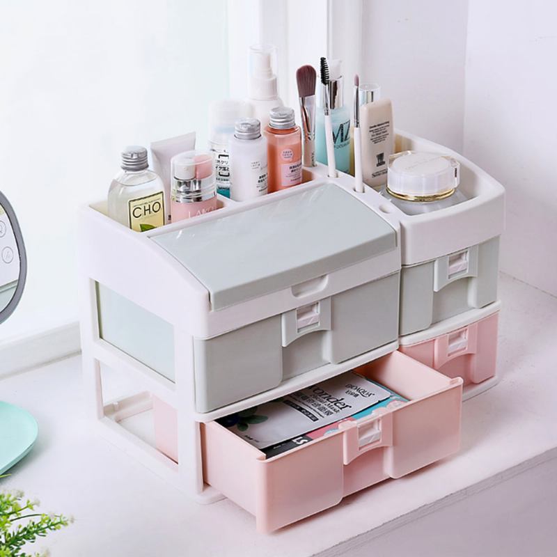 Desktop Dresser Jewelry Lipstick Makeup Organizer Θήκη Συρτάρι Τύπος Κουτί Αποθήκευσης Για Καλλυντικά Προϊόντα Περιποίησης Δέρματος