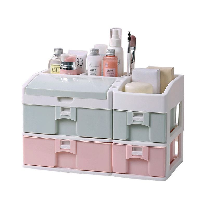 Desktop Dresser Jewelry Lipstick Makeup Organizer Θήκη Συρτάρι Τύπος Κουτί Αποθήκευσης Για Καλλυντικά Προϊόντα Περιποίησης Δέρματος