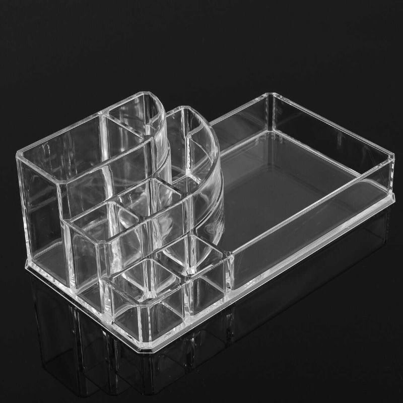 Διάφανη Cosmetic Organizer Κραγιόν Κρέμα Προσώπου Βούρτσα Θήκη Αποθήκευσης Ακρυλική Βάση