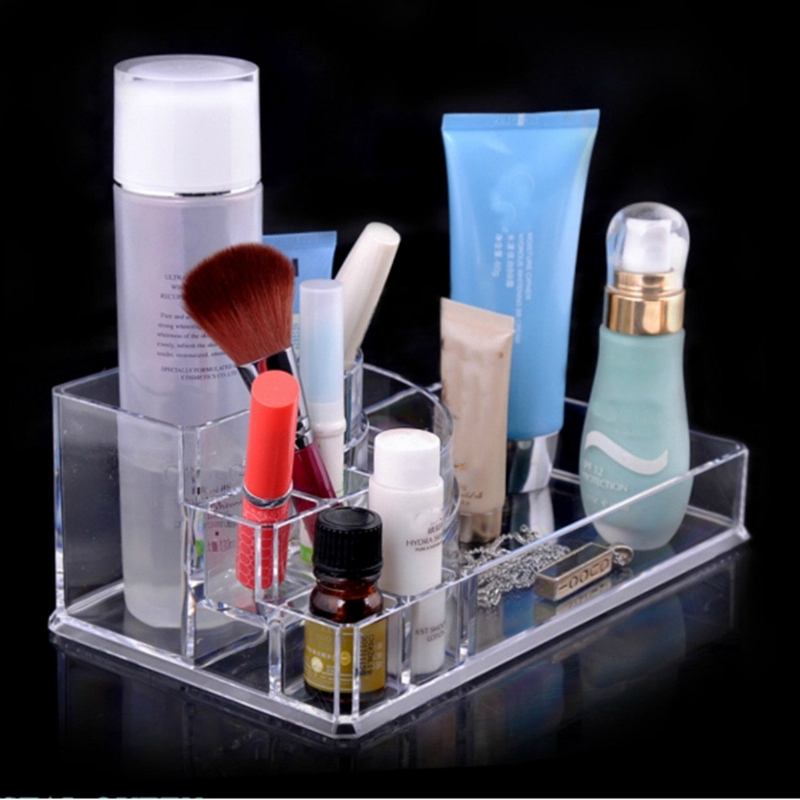 Διάφανη Cosmetic Organizer Κραγιόν Κρέμα Προσώπου Βούρτσα Θήκη Αποθήκευσης Ακρυλική Βάση