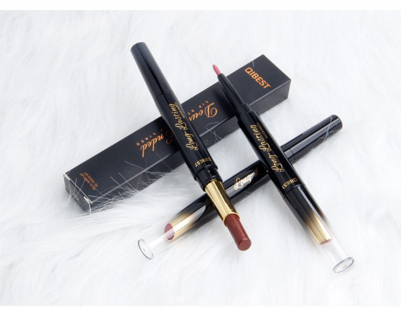 Double Head Matte Lipstick Διαρκής-διαρκούς Lip Stick Full Color Maroon Lip Lip Makeup