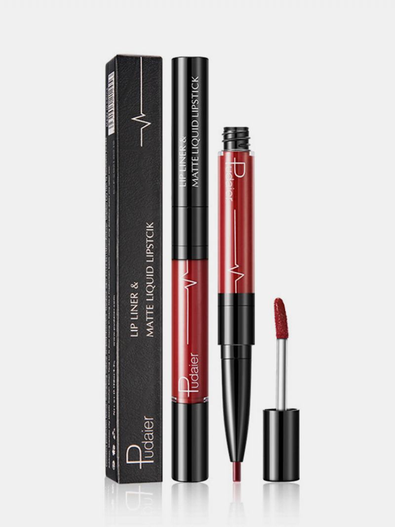 Double Head Matte Lipstick Μακράς Διαρκείας Velvet Liner Full Color Lip Gloss Lip Makeup Pen