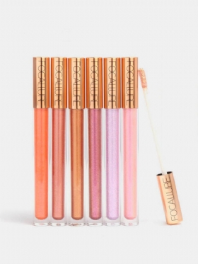 Glitter Lip Gloss Μακιγιάζ Μεγάλης Διάρκειας Nude Shimmer Μεταλλικό Υγρό Κραγιόν