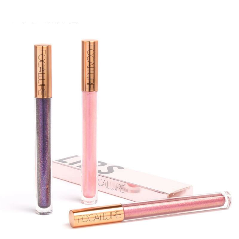 Glitter Lip Gloss Μακιγιάζ Μεγάλης Διάρκειας Nude Shimmer Μεταλλικό Υγρό Κραγιόν