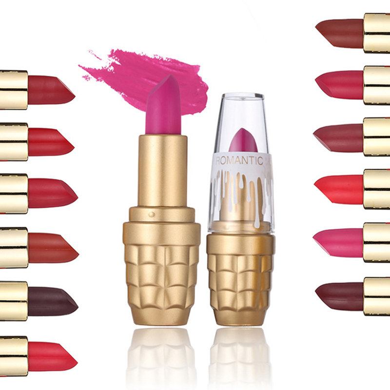 Gold Grenade Matte Lipstick Μεγάλης Διάρκειας Lip Stick Αδιάβροχο Velvet Lip Makeup Cosmetic