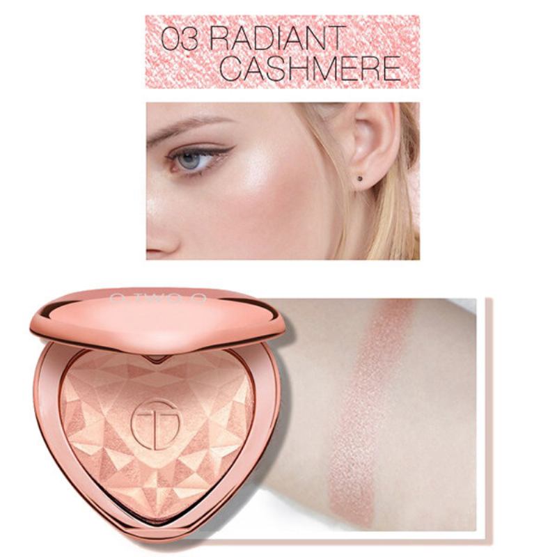 Heart Shimmer Highlighters Palette Lasting Glow Face Highlighter Powder Για Τρισδιάστατο Μακιγιάζ Προσώπου