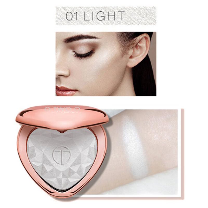 Heart Shimmer Highlighters Palette Lasting Glow Face Highlighter Powder Για Τρισδιάστατο Μακιγιάζ Προσώπου