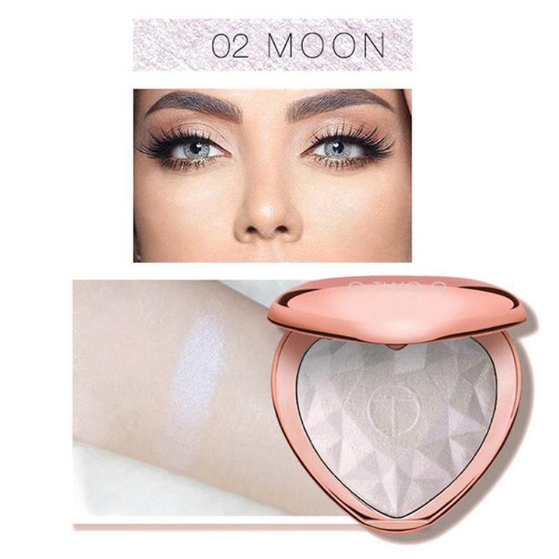 Heart Shimmer Highlighters Palette Lasting Glow Face Highlighter Powder Για Τρισδιάστατο Μακιγιάζ Προσώπου