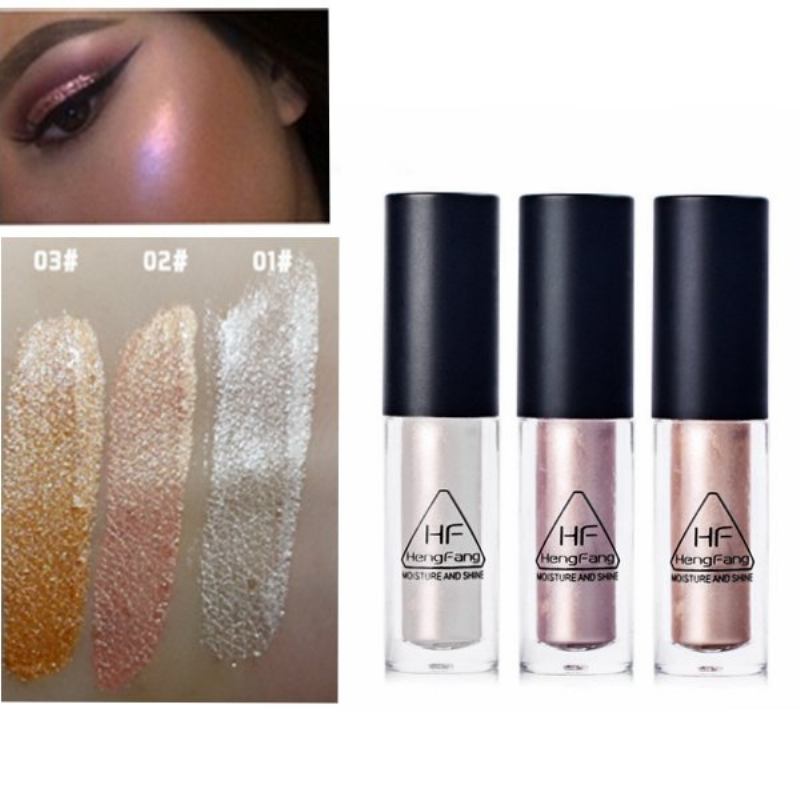 Highlighter Liquid Makeup Glow Pigments Gold Shimmer Face Contour 3 Χρώματα