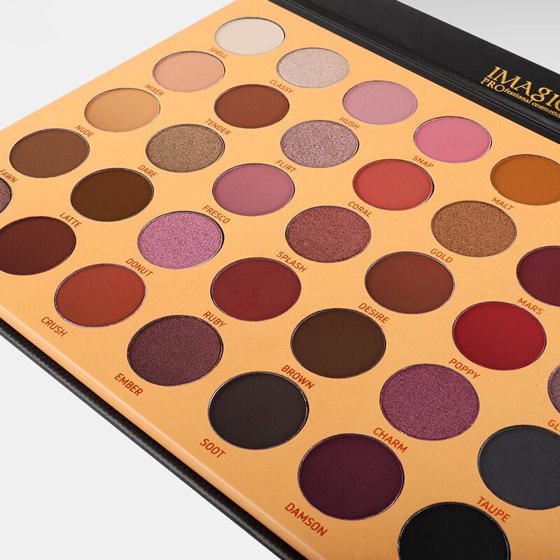 Imagic 35 Colors Nude Matte Eyeshadow Palette Glitter Αδιάβροχη Παλέτα Σκιών Μακράς Διαρκείας