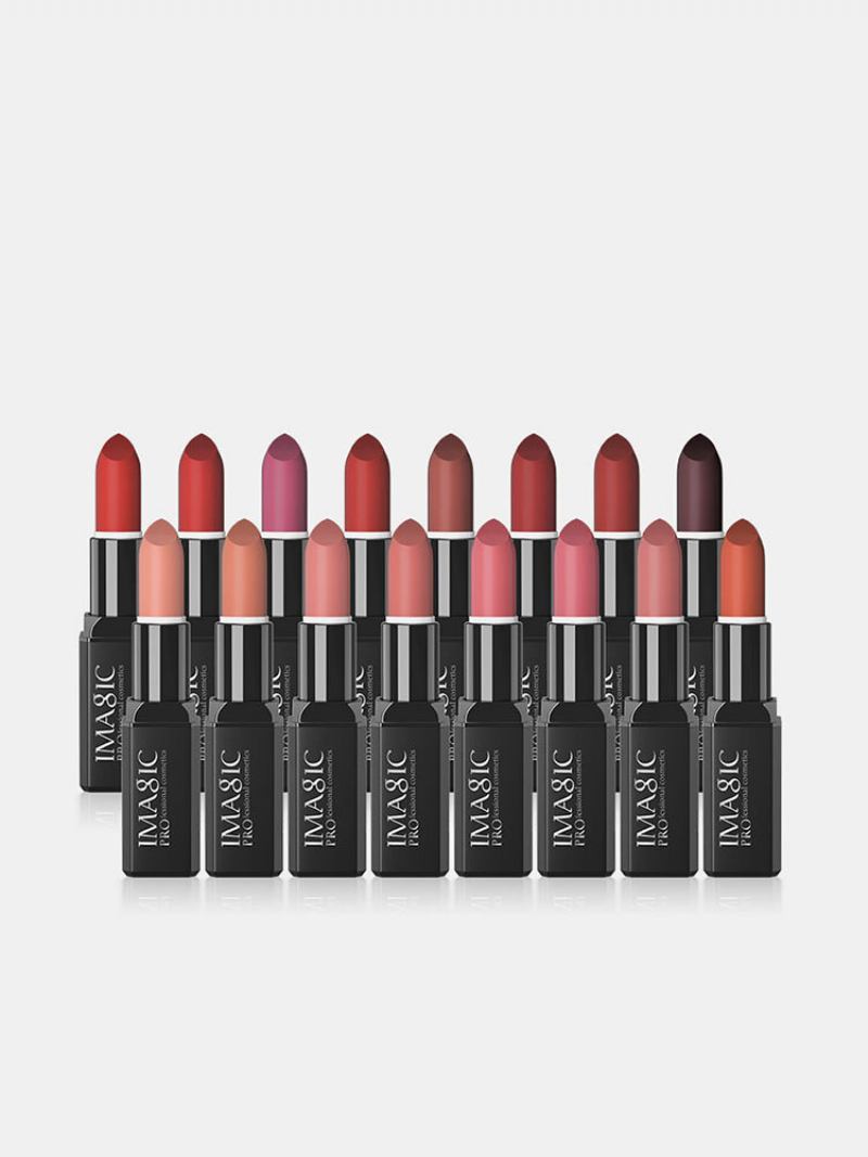 Imagic Matte Velvet Lipstick 16colors Αδιάβροχο Γυμνό Γυαλιστερό Κραγιόν Μεγάλης Διάρκειας