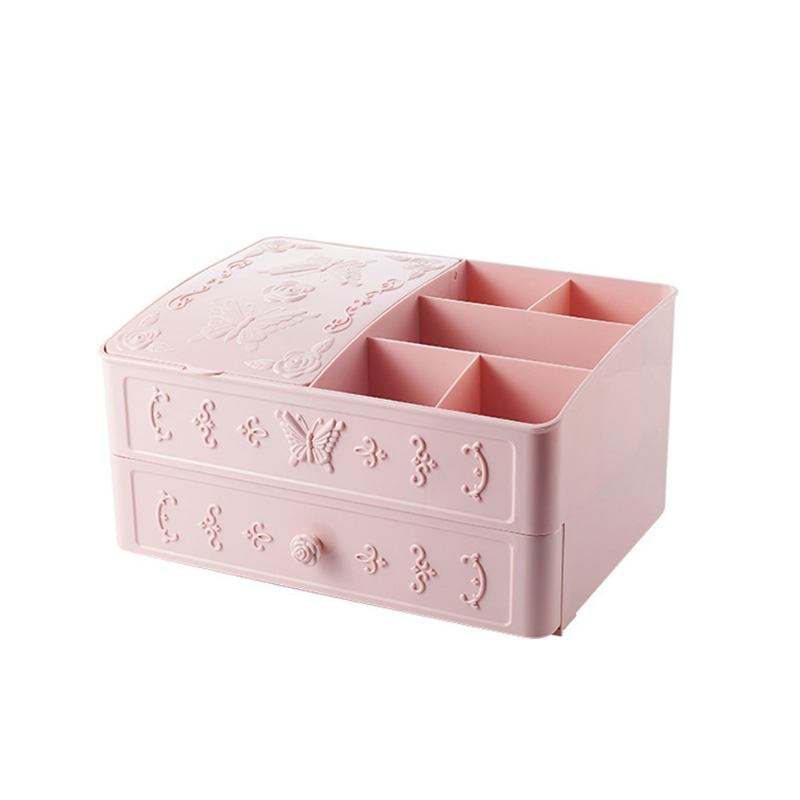 Κουτί Αποθήκευσης Καλλυντικών Με European Stereo Pattern Dustproof Organizer Μακιγιάζ Με Κάλυμμα Για Προϊόντα Περιποίησης Δέρματος