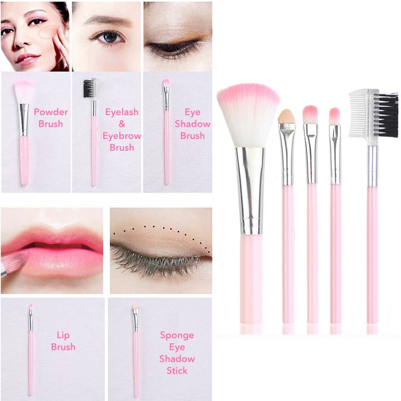 La Milee 20/5pcs Πινέλα Μακιγιάζ Σετ Σκιές Ματιών Foundation Powder Eyeliner Eyelash Lip Make Up Brush Cosmetic Beauty Tool Kit Hot