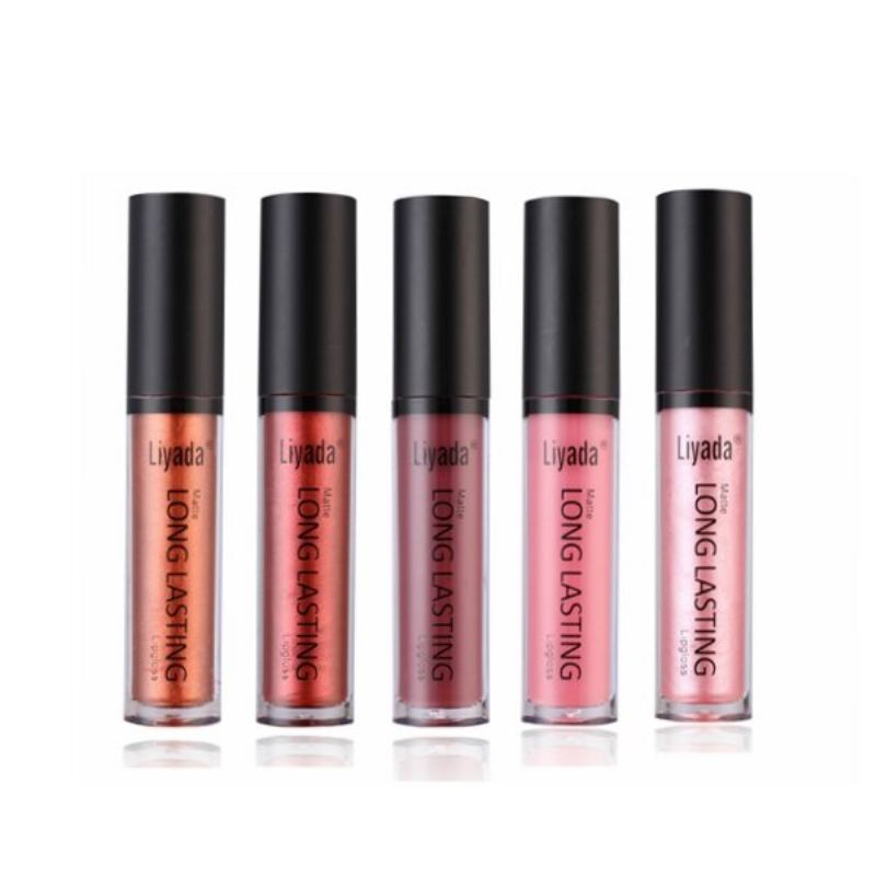 Liyada Αδιάβροχο Ματ Μεταλλικό Lip Gloss Cosmetics Liquid Lipstick Χείλη Μεγάλης Διάρκειας