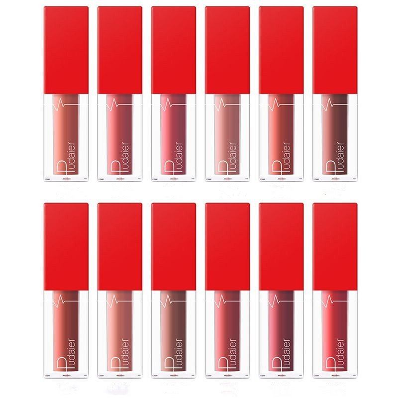 Maroon Matte Lip Gloss Υγρό Κραγιόν Μακράς Διαρκείας Αδιάβροχο Lip Lip Makeup