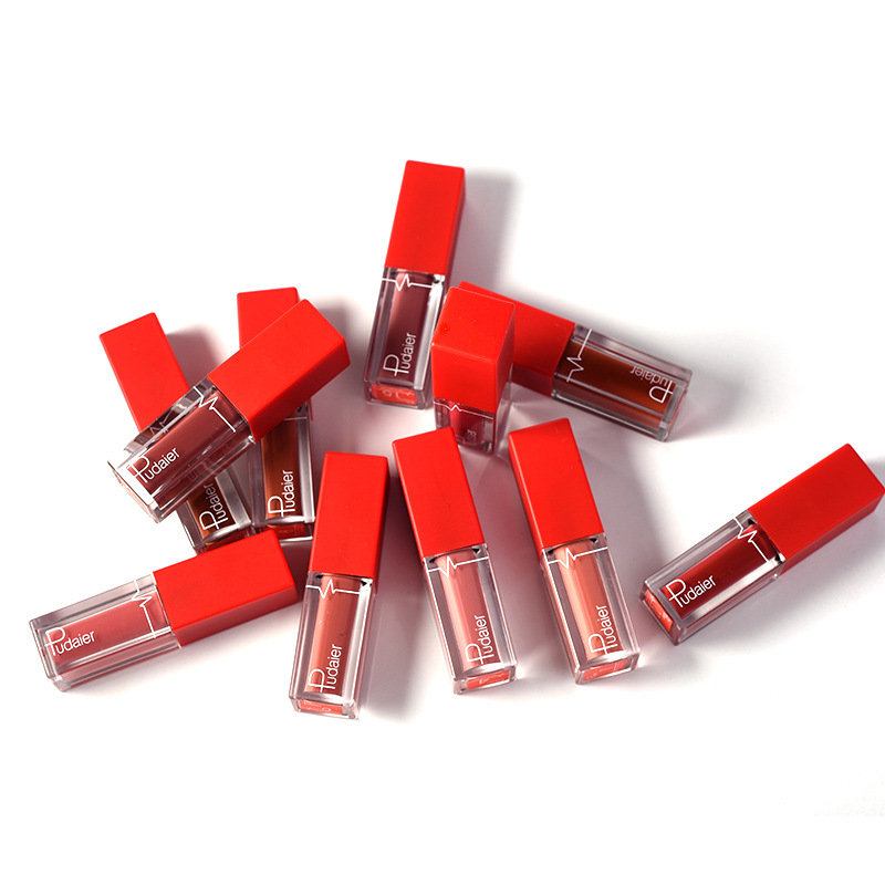 Maroon Matte Lip Gloss Υγρό Κραγιόν Μακράς Διαρκείας Αδιάβροχο Lip Lip Makeup