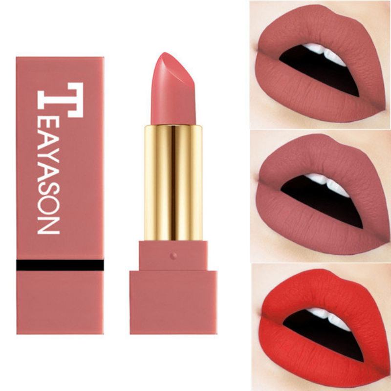 Ματ Κραγιόν Fashion Red Lip Stick Μακράς Διαρκείας Αδιάβροχο Ολόχρωμο Μακιγιάζ Για Τα Χείλη