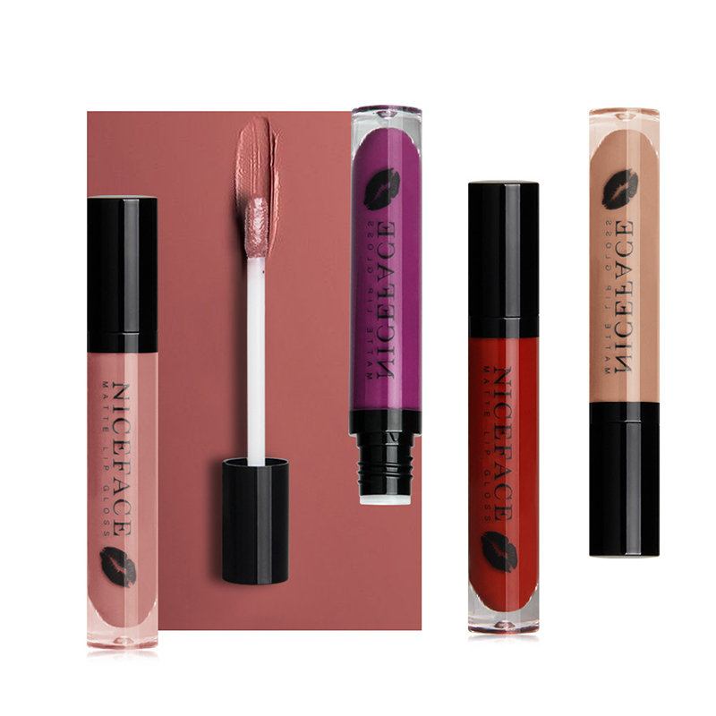 Ματ Velvet Lip Gloss Nonstick Cup Liquid Lipstick Αδιάβροχο Lipgloss Lip Cosmetic Μεγάλης Διάρκειας