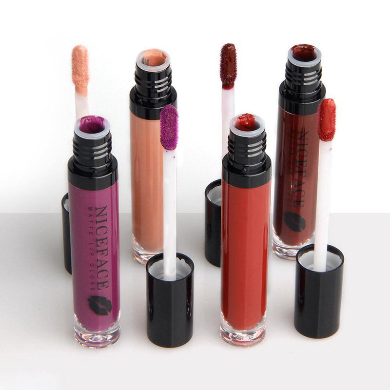 Ματ Velvet Lip Gloss Nonstick Cup Liquid Lipstick Αδιάβροχο Lipgloss Lip Cosmetic Μεγάλης Διάρκειας