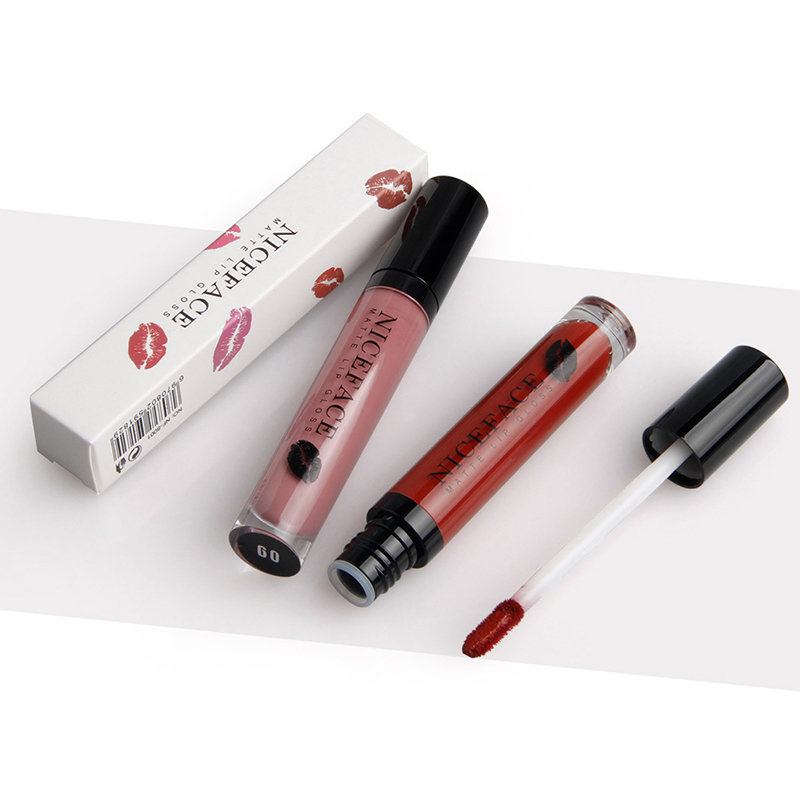 Ματ Velvet Lip Gloss Nonstick Cup Liquid Lipstick Αδιάβροχο Lipgloss Lip Cosmetic Μεγάλης Διάρκειας