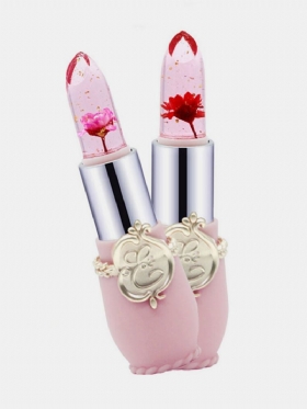 Minfei Temperature Change Color Flower Jelly Lipstick Αδιάβροχο Διαφανές Lips Balm Κραγιόν Μεγάλης Διάρκειας