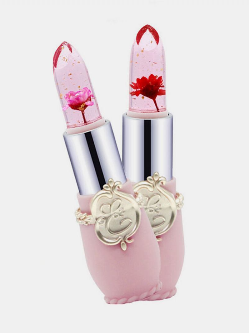 Minfei Temperature Change Color Flower Jelly Lipstick Αδιάβροχο Διαφανές Lips Balm Κραγιόν Μεγάλης Διάρκειας