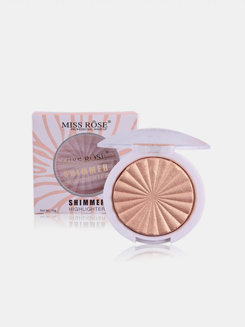 Miss Rose Highlighter Makeup Palette White Gold Shimmer Glow Brightening Powder Highlighters Cosmeti