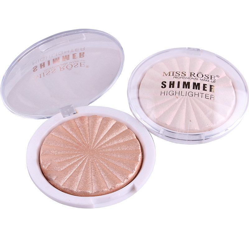 Miss Rose Highlighter Makeup Palette White Gold Shimmer Glow Brightening Powder Highlighters Cosmeti