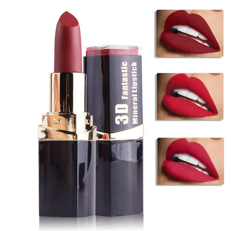 Miss Rose Sexy Red Matte Velvet Lipstick Cosmetic Waterproof Mineral Makeup Lips