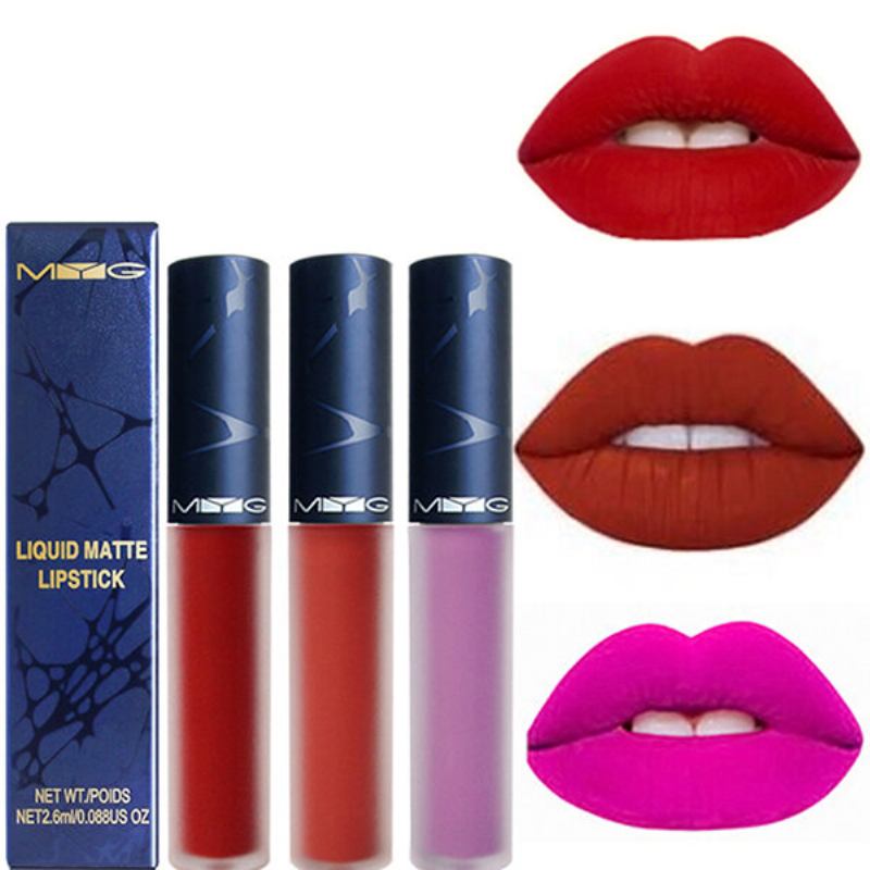 Myg Matte Liquid Lipstick Lip Gloss Lips Cosmetics Μακιγιάζ Μακράς Διαρκείας 14 Χρώματα