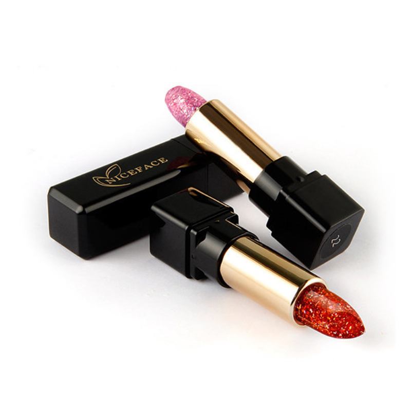 Niceface Diamond Lipstick Lips Makeup Αποτέλεσμα Αλλαγής Χρώματος Αδιάβροχο Μακράς Διαρκείας Υγρασία