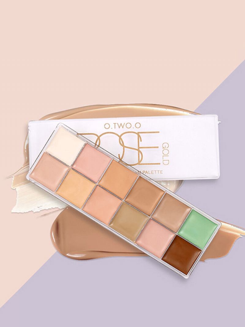 O.two.o 12 Colors Makeup Concealer Palette Contour Acne Cover Cream Αδιάβροχο Μακράς Διαρκείας