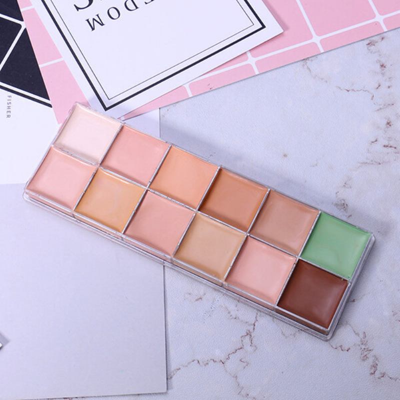 O.two.o 12 Colors Makeup Concealer Palette Contour Acne Cover Cream Αδιάβροχο Μακράς Διαρκείας