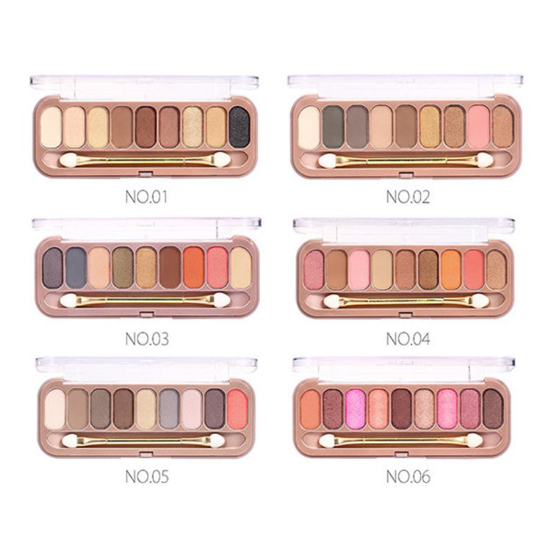 O.two.o 9 Colors Eyeshadow Palette With Brush Shimmer Matte Make Up Eye Shadow