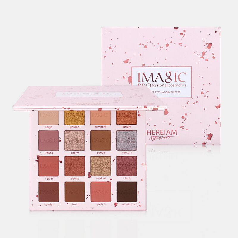 Παλέτα Σκιών Ματιών Imagic Charming Glitter Eyeshadow 16colors Nude Matte Shimmer Palette