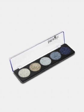 Παλέτα Σκιών Ματιών Με 5 Χρώματα Glitter Powder Sequin Pearlescent Makeup Pigment Smoky Eye Shadow