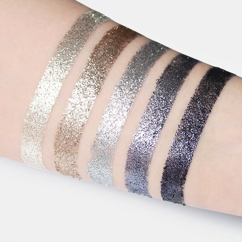 Παλέτα Σκιών Ματιών Με 5 Χρώματα Glitter Powder Sequin Pearlescent Makeup Pigment Smoky Eye Shadow