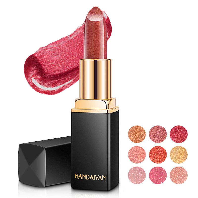 Pearlescent Temperature Lipstick Long-sting Metal Shimmer Lip Stick Moisturizing Lip Cosmetic