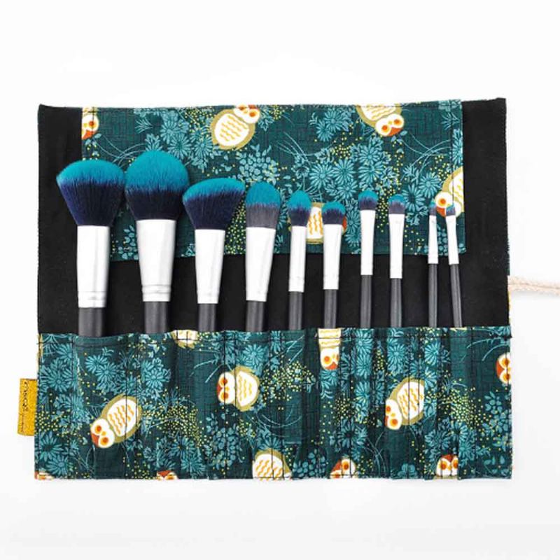 Πινέλα Μακιγιάζ Fireflies Σετ Με Reactive Dyed Cloth Bag Brushes Makeup For Women Cosmetic Tool 10pcs