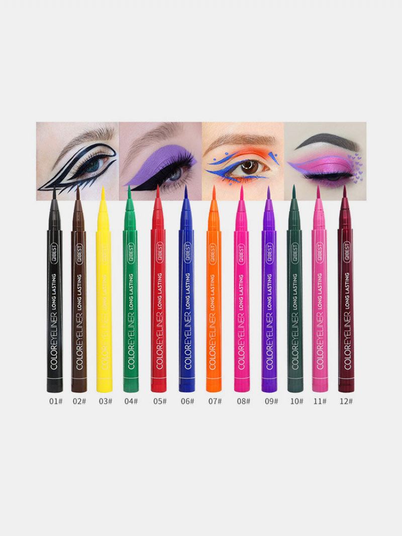 Πολύχρωμο Liquid Eyeliner Pen Αδιάβροχο Not Blooming Μολύβι Ματιών Μακράς Διαρκείας