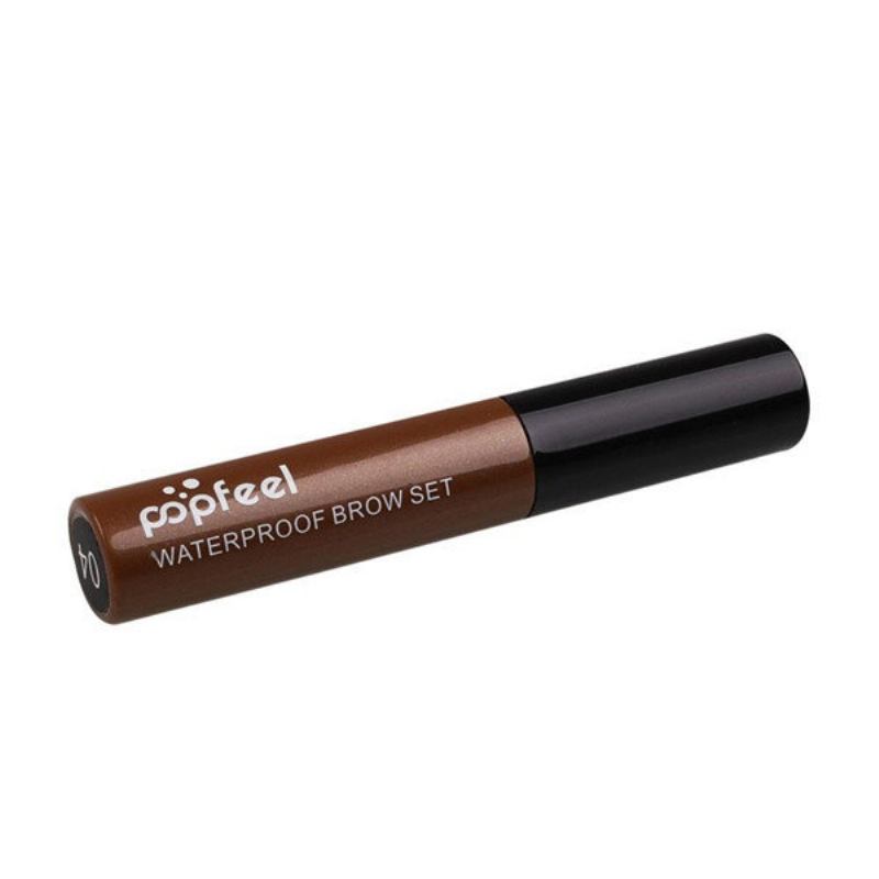 Popfeel Eyebrow Enhancer Gel Αδιάβροχο Μακιγιάζ Ματιών Μακράς Διαρκείας Έγχρωμο Καφέ Μαύρο 4 Χρώματα