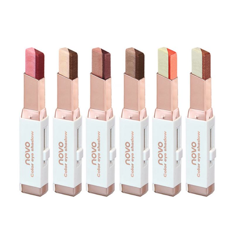 Professional Double Colors Eyeshadow Stick Natural Raw Material Eye Shadow Pen Gradient Waterproof Cosmetics